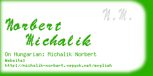 norbert michalik business card